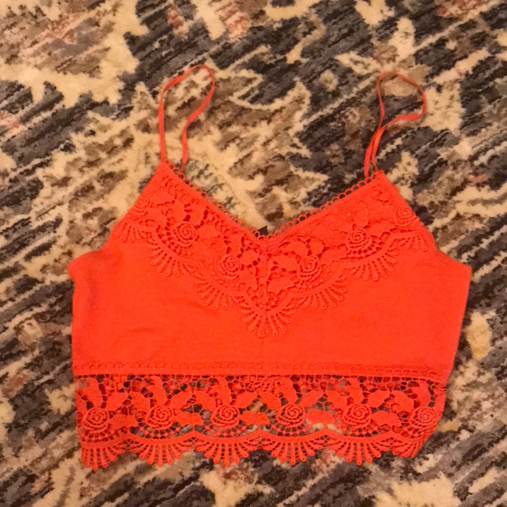 Topshop Crochet Bralette Crop Top
